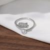 Enamel and Diamond Tulip Adjustable Gemstone Ring for Women - Durable, Non-Fading, High-End Exquisite Design