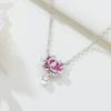 Authentic Original Copper Metal Shining Golden Stone Pink Lotus Pearl Pendant Bead Component Women's Necklace Elegant Anniversary Birthday Perfect