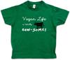 VEGAN LIFE IS TOTALLY RAW-SOME Kids Boys T-Shirt Awesome Veganism Animal Welfare