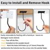 New Metal Banana Hooks Self-Adhesive Black Silver Grape Hanging Holder Foldable Space Saving Under Cabinet Holder Kitchen Use