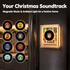 Magnete per Giradischi con Luce Notturna, Magnete per Frigorifero in Vinile, 9 Dischi Programmabili, Memoria da 128MB, Nessuna Musica, Luce LED Personalizzabile, Personalizzazione Magnetica NFC