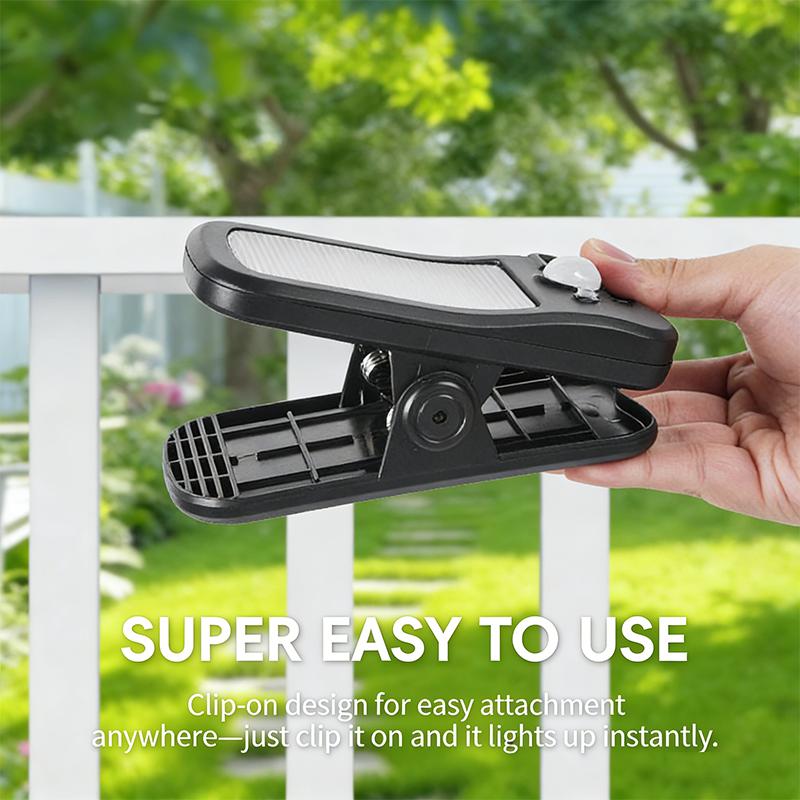 Neue mittelgroße Clip-On-Lampe, Solarlampe, Induktionslicht, Hoflicht, Außenwandleuchte, Campinglicht, Fülllicht Typ-C-LadenC