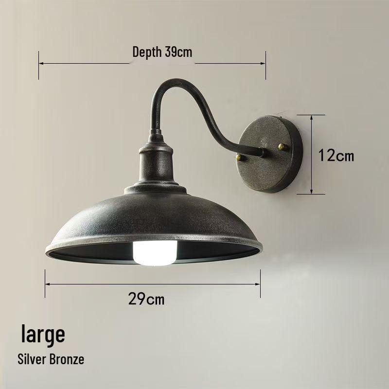 Retro American Outdoor Wall Lamp: Waterproof Lighting for Balcony, Corridor, Walkway, Garden, and Courtyard Fence.