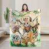 Monster Hunter Wilds Rey Dau Blankets Video Game Flannel Vintage Warm Throw Blanket for Bedroom Autumn/Winter Car