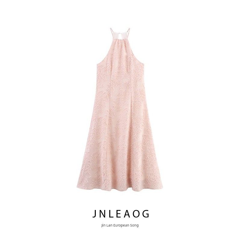 Jnleaog Spring New Arrival Women's Clothing Fashion French Fashion Design Texture Hanging Collar Dress 3079649