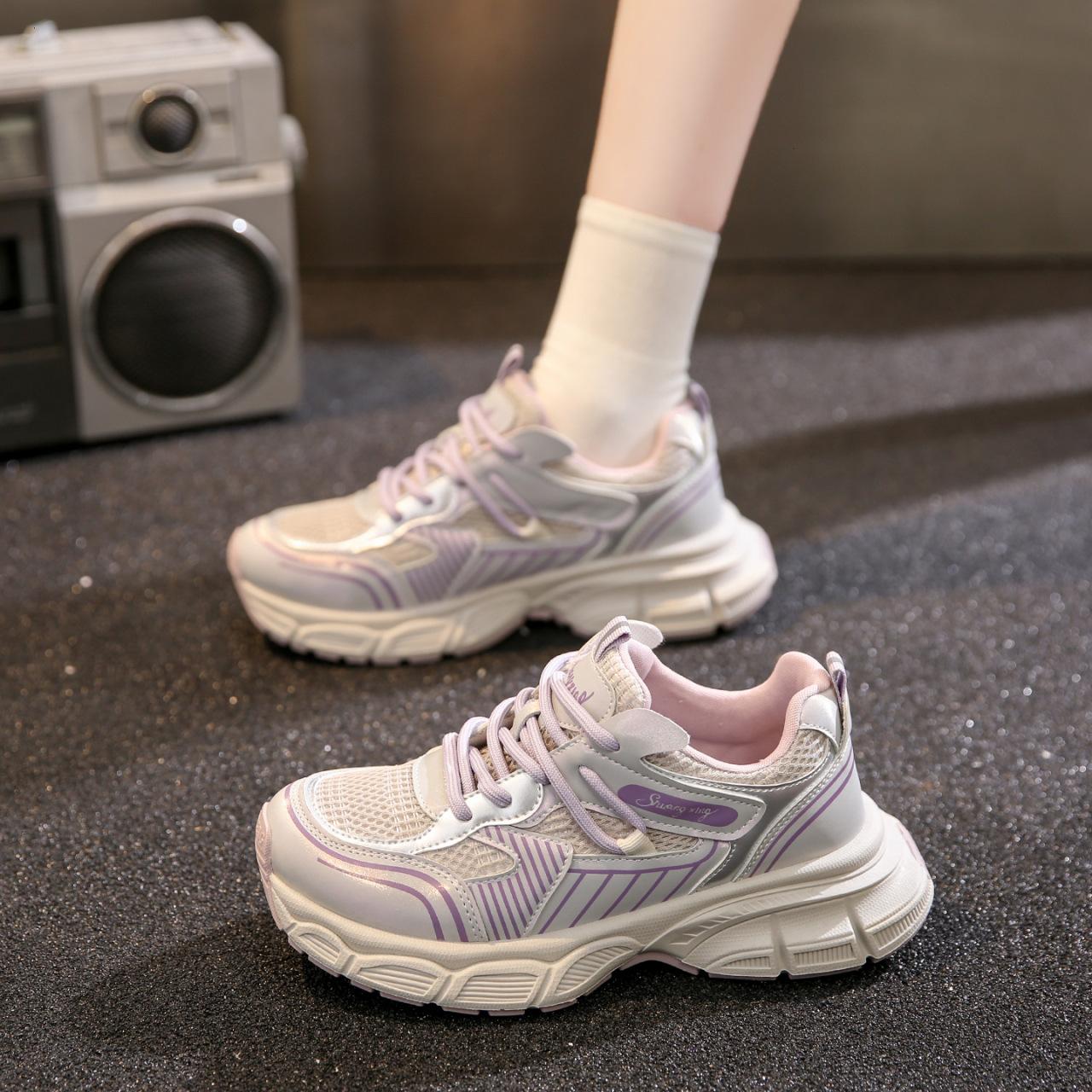 

Global Daddy Shoes Women s 2025 New Summer Mesh Shoes Breathable Mesh White Shoes Thin Single Mesh Sneakers 40 серый