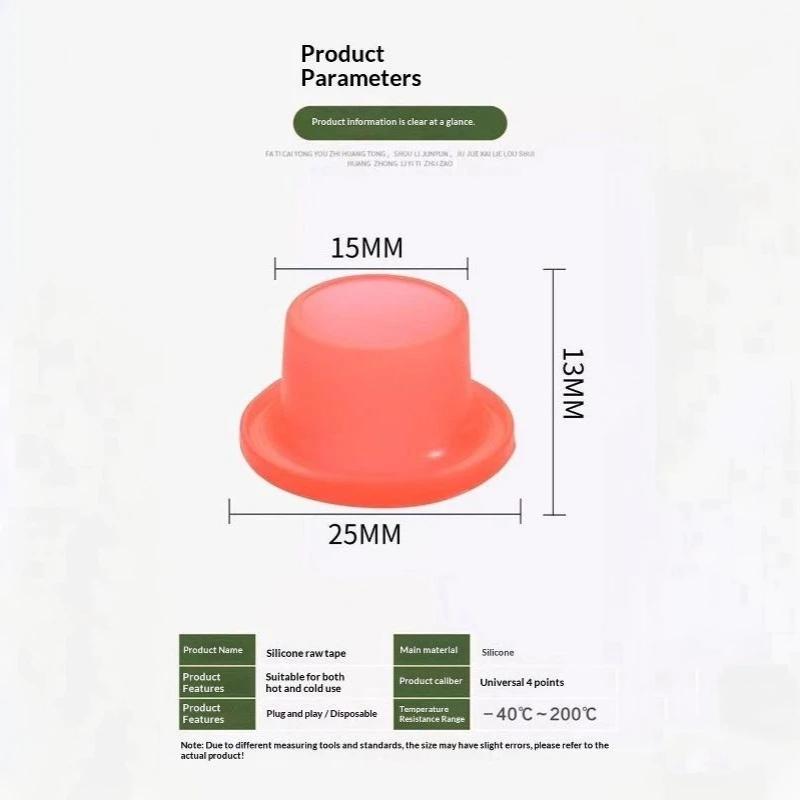 50ks Těsnění pro netěsnící kohoutek Těžký těsnicí kroužek pro hadici Nepropustná silikonová zátka O-kroužek Pro instalatérství Zabraňuje úniku