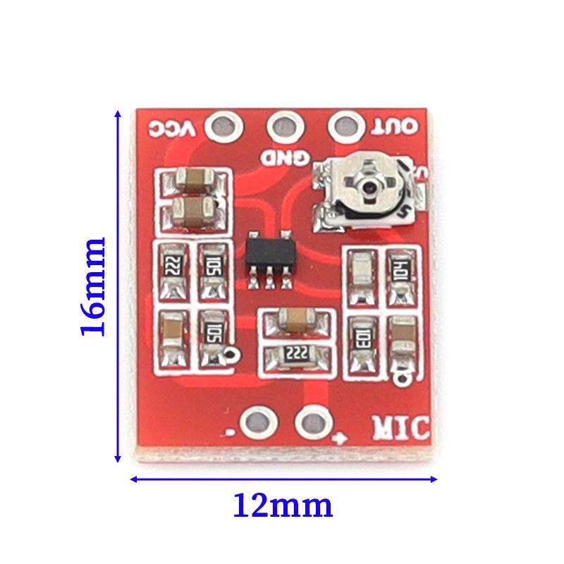 Stlxy MAX4466 Electret Microphone Amplifier Module Adjustable Gain Preamplifier Board Audio Acquisition Preamp
