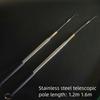 Hot Telescopic Pole Eel Hook 360 degree rotation Thread Long Fish Hook Stainless Steel Handle 1.2m/1.6m Ricefield Eel Hook