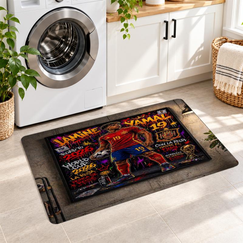 Flannel Kitchen Mat Lamine Yamal Soft Area Rug Non Slip Floor Carpet Home Decoration