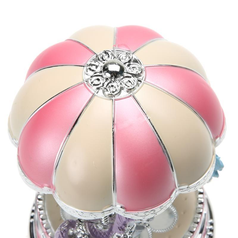 Chrismas Birthday Gift LED Light Merry Go Round Music Box Christmas Birthday Gift Toy Carousel