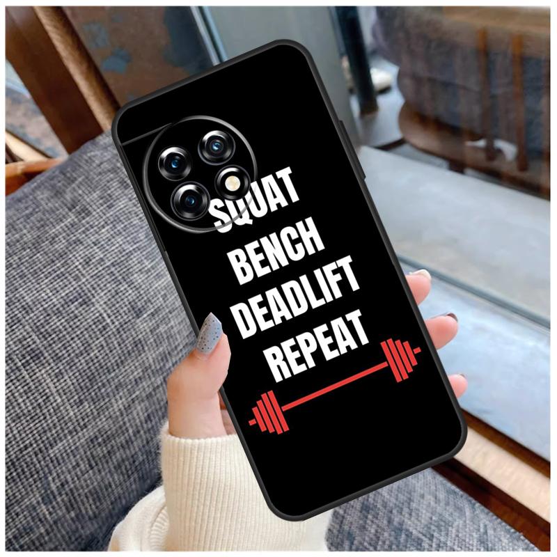 Bodybuilding Gym Fitness Quotes Case For OnePlus 15 13 12 11 10 9 Pro 13R 13T 12R 10T 8T Nord CE 5 2 3 4 Lite N20 N30 Coque