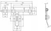 Gate latch 270 BLACK + PADLOCK