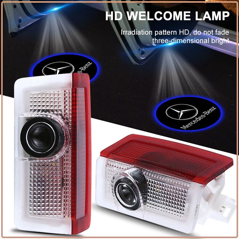 AABII1 Car Door Wireless Welcome Light LED HD Projector Lamp Decoration Stickers For Mercedes Benz AMG W204 W213 W205 W211 W212 W176