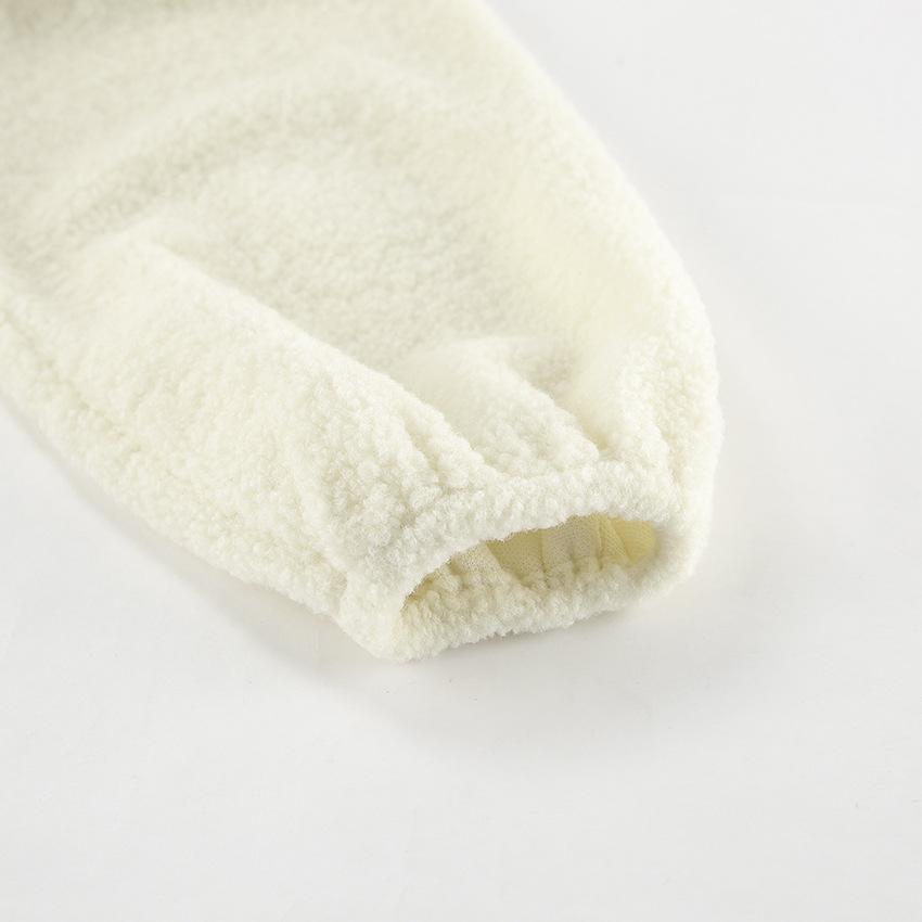 Feminino Inverno Quente Lã Pelúcia Moda Casual Manga Comprida Bolso Cordão Meio Zíper Grosso Pulôver Moletom