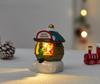 Glowing Christmas Village Houses Luminous Resin Miniature Santa Shop Scene Lighting Creative Holiday Christmas Holiday Supplies