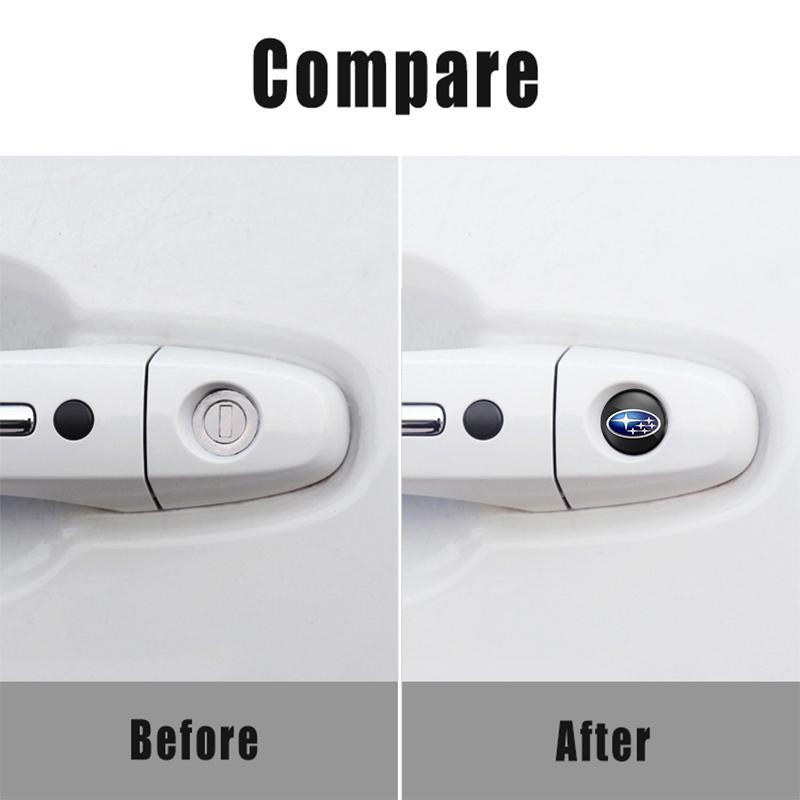 4PCS 20mm Auto Door Lock Keyhole Sticker Protector Cover Dirt Resistance For Subaru WRX STI BRZ Impreza Forester Legacy Crosstre ge3