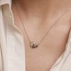 _double pebble necklace: medium.