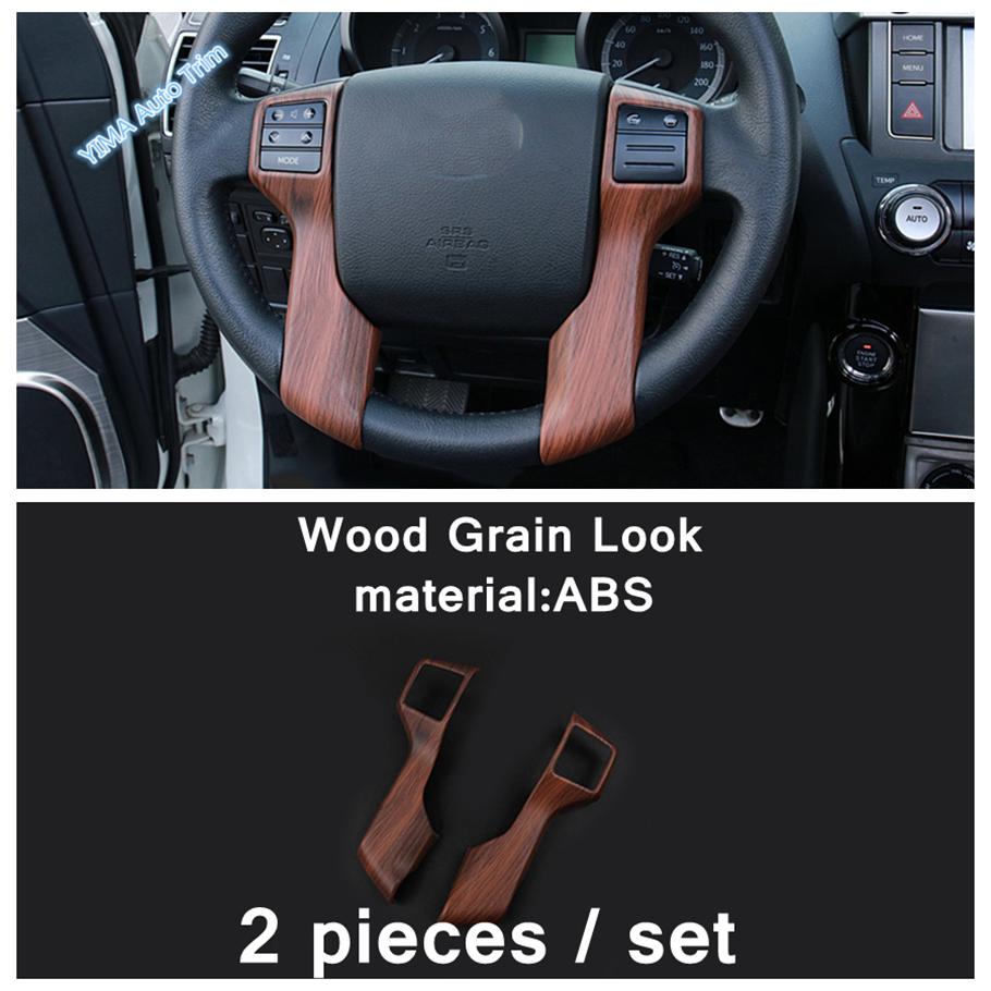Car Door Handle Bowl / A Pillar / Steering Wheel Cover Trim ABS Accessories For Toyota Land Cruiser Prado FJ150 150 2010 -