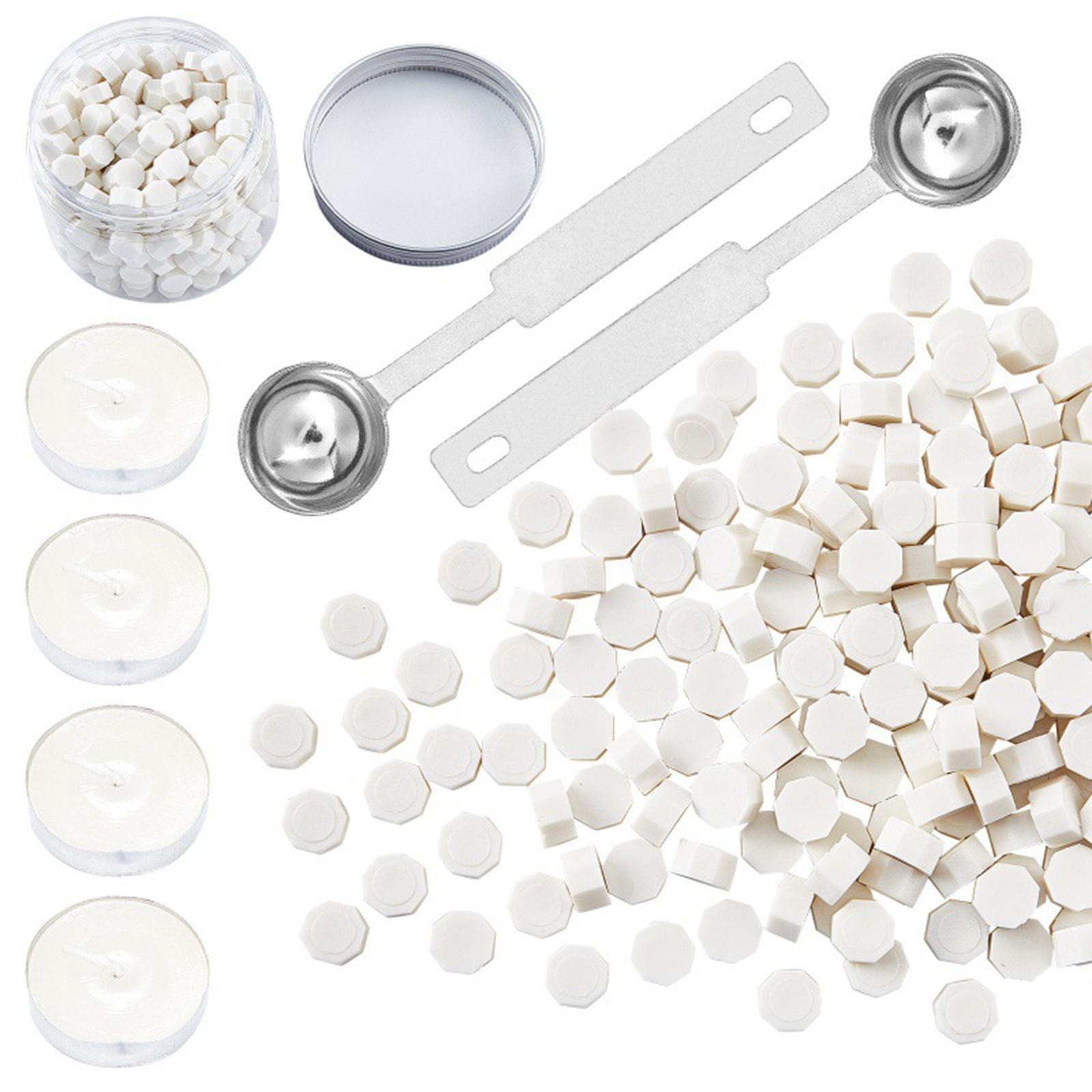 

100 шт. Винтажная восковая печать для марок, ретро-печать с бисером, запечатывание макарон, золотая свадьба, день рождения, восковой лак для печатей, лак One Size белый