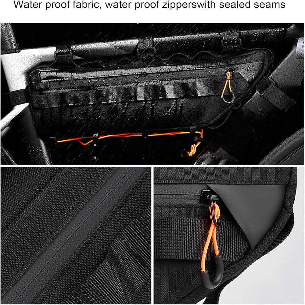 Polyester Bike Frame Bag 2.6L Bike Triangle Bag Durable Bike Storage Bag  Road Biking