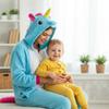 Pigiama da uomo pegaso kigurumi tuta intera carnevale caldo costume travestimento m Costume tuta intera blu/rosa pegaso - M