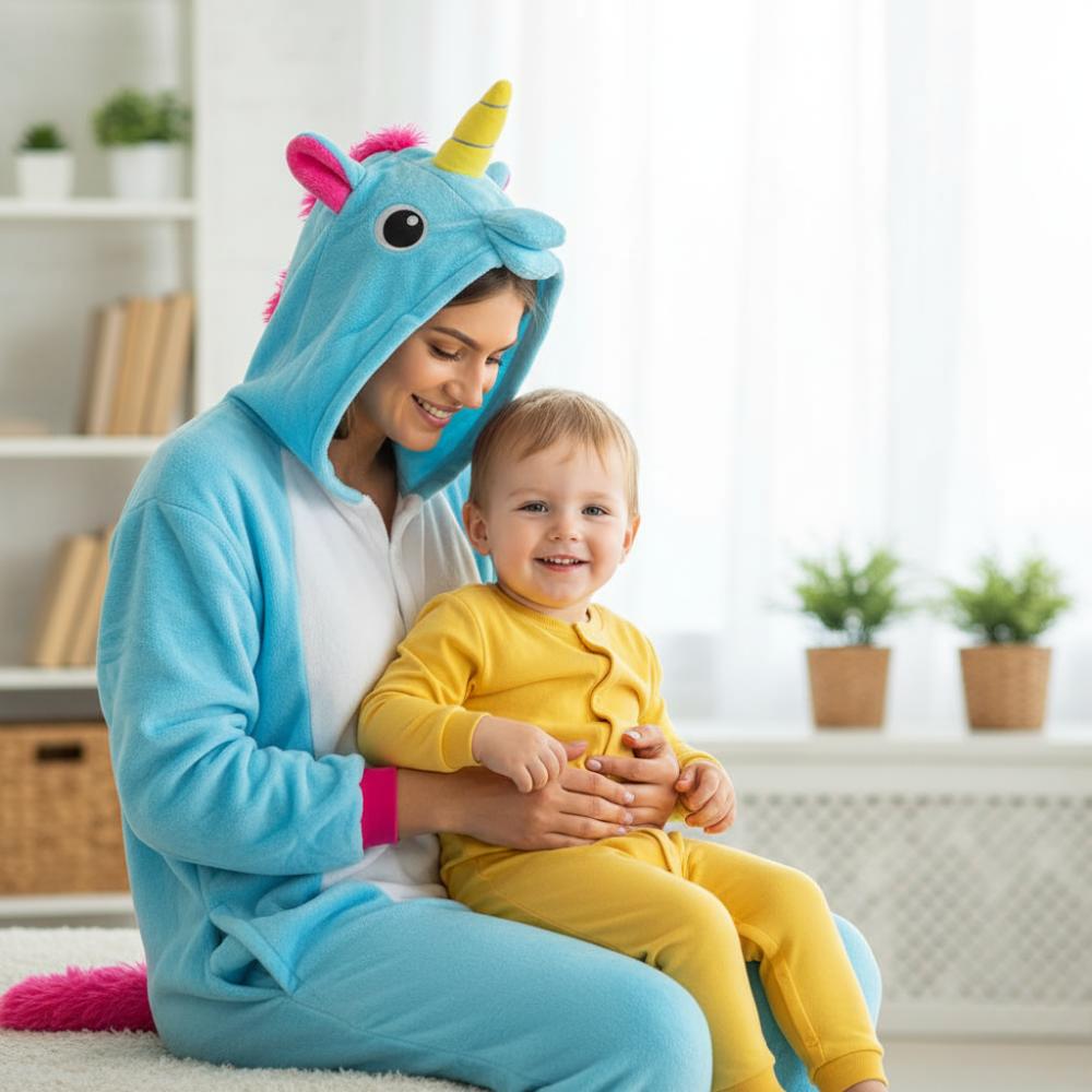 Pigiama da uomo pegaso kigurumi tuta intera carnevale caldo costume travestimento m Costume tuta intera blu/rosa pegaso - M