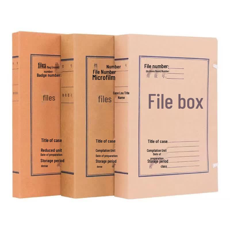 Langxi Kraft Paper Archive Box (Pack of 10)