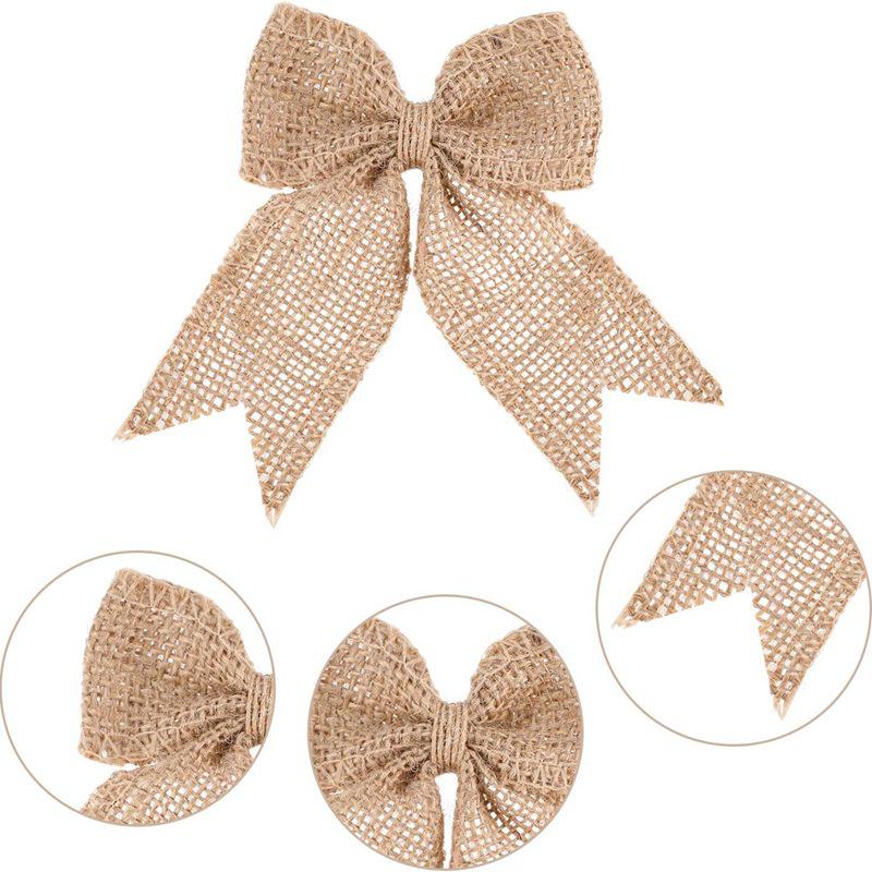 Handmade Burlap Bow for DIY Christmas and Holiday Decoration