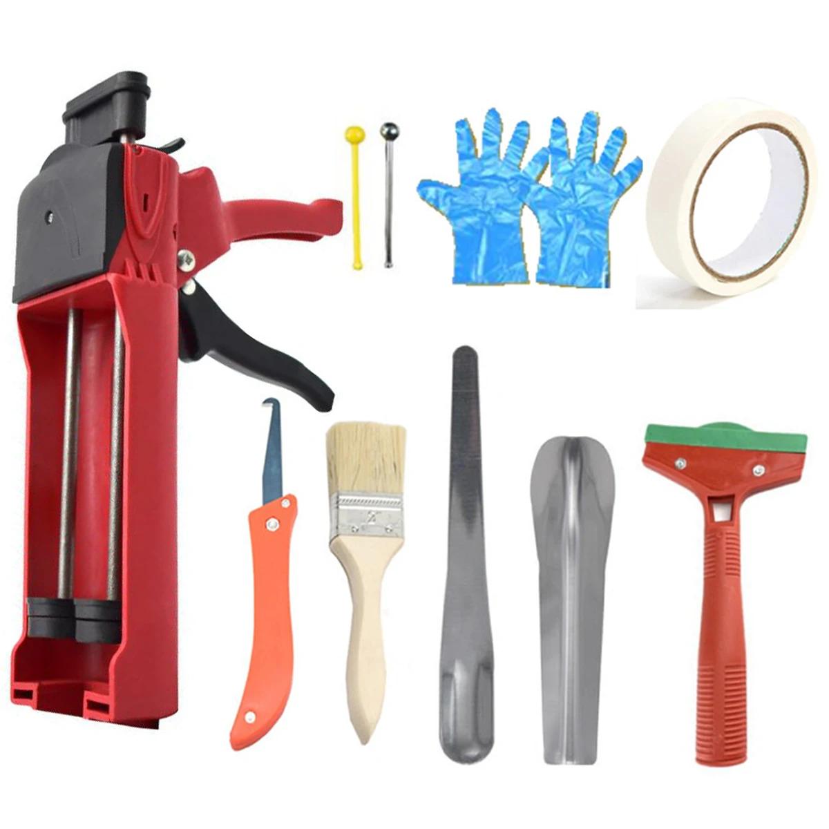 

400 мл ручной инструмент для герметизации двухкомпонентный картридж аппликатор сверхпрочный металлический клей инструмент для ремонта швов керамической плитки на балконе