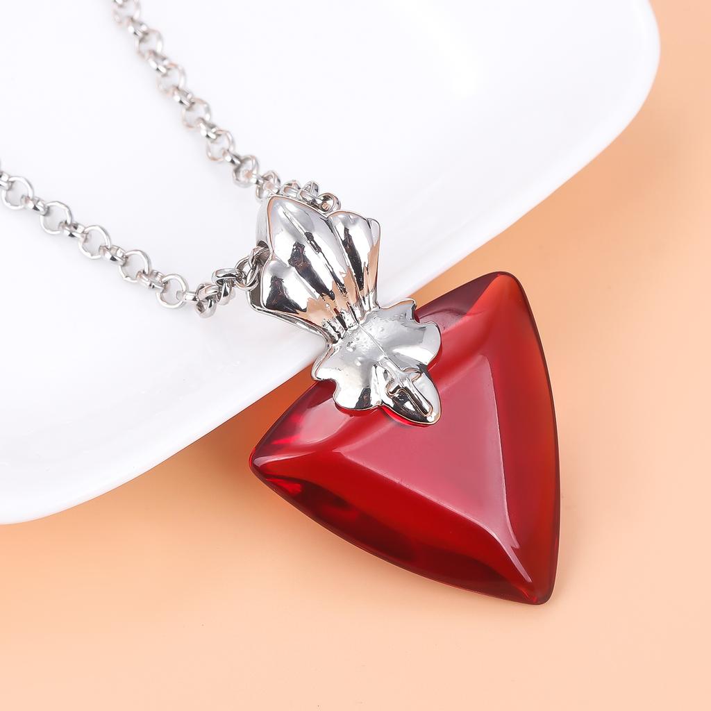 Anime Fate/stay night Collana Pendente Cuore di Rubino di Tohsaka Rin con Catena Accessori Cosplay per Donne Gioielli per Zaino Regalo