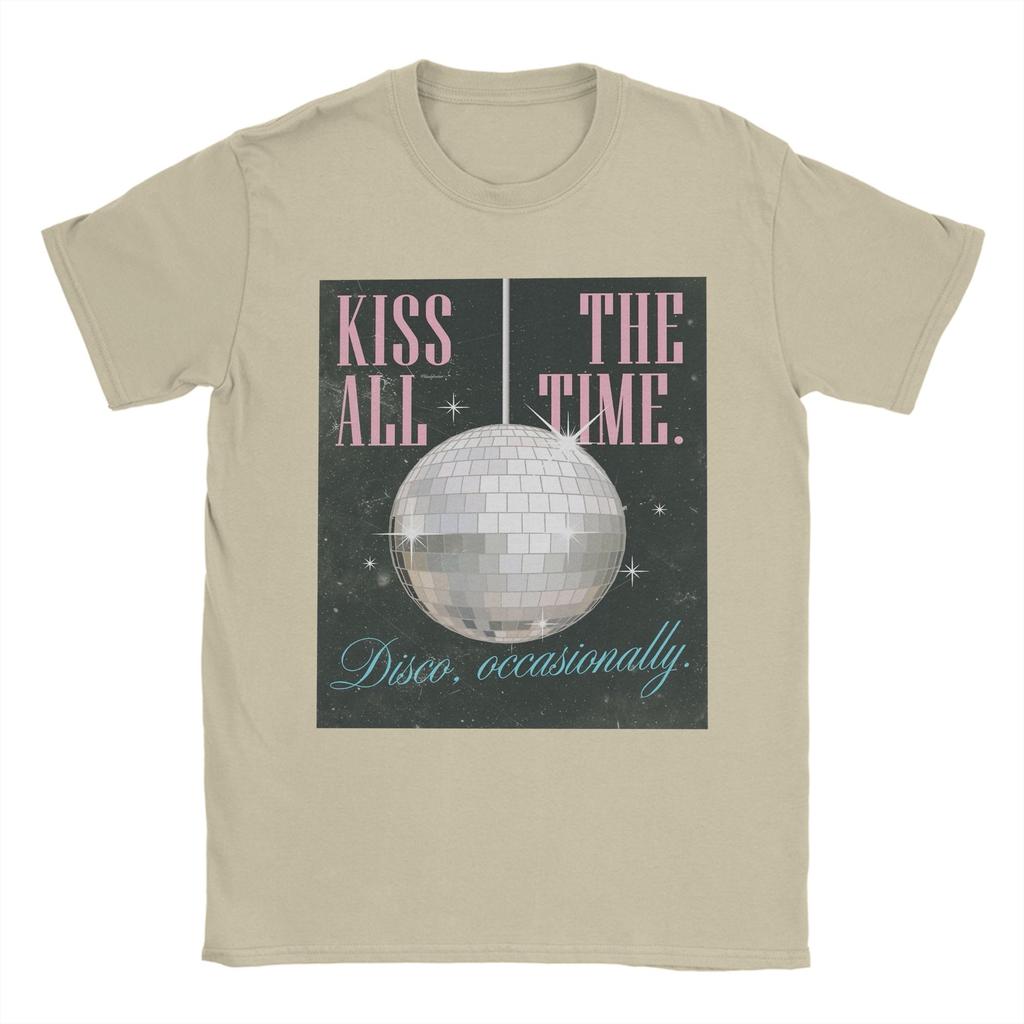 Men Harry Styles Kiss All The Time Disco Occasionally T Shirts Cotton Tops Fashion Short Sleeve Round Collar Tees Summer TShirt
