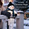 Snowman Icicle Railing Lights Christmas Decor Warm LED Winter Lighting Outdoor Ornament For Front Door, Balcony & Holiday Home