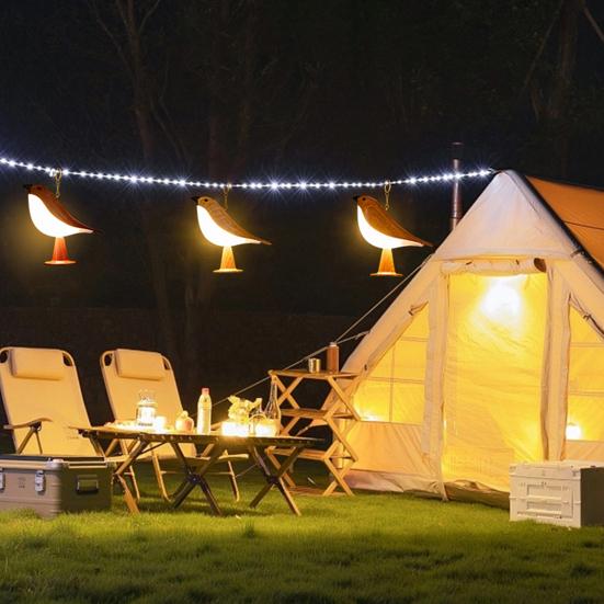 LED Night Light Bird Table Lamp 3 Light Modes Brightness Adjustment Flicker Free Rechargeable LED Bedside Lamp Table Decor