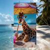 Tropische Giraffen im Urlaub Handtuch Schnelltrocknend Strandtücher Sind Geeignet Für Schwimmbäder Camping Yoga Und Das Fitnessstudio