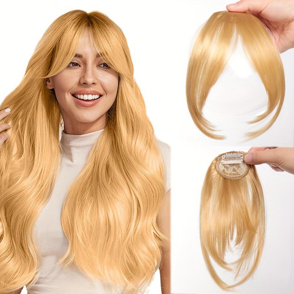 Eight Character Bangs Hair Clip Women's Top Hair Replacement Fluffy Seamless Bangs Hair Clip Women Girl Wig False Hair Piece