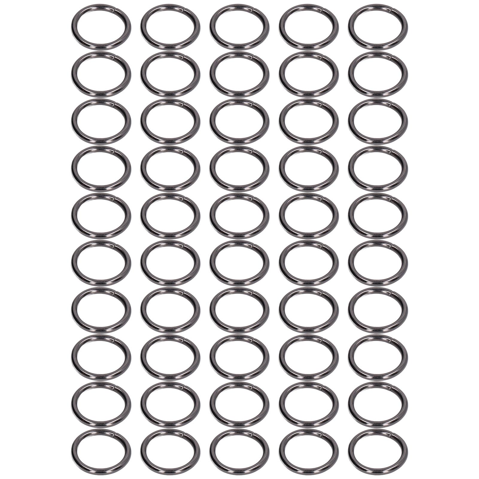 50Pcs Metal Rings 15x3mm Iron Material Sturdy   Multifunctional Exquisite O Rings Metal