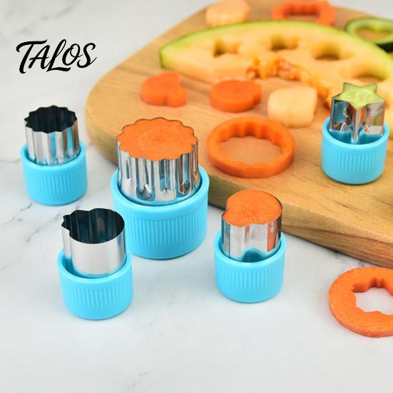 Stainless Steel Cookie Cutter Set for Fruits Vegetables And Pastries, Biscuit Cake Press with Safe Protective Handle, Kitchen Tool for DIY Pastry