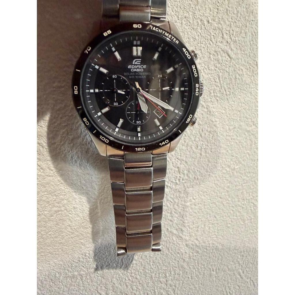 Used CASIO EDIFICE Solar Watch Metal Band