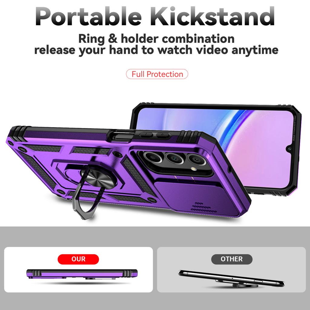 For Samsung Galaxy A16 A06 M53 M33 Case Ring Holder Armor Shockproof Coque For Galaxy A73 A13 A53 A04 A33 A72 Lens Protect Cover