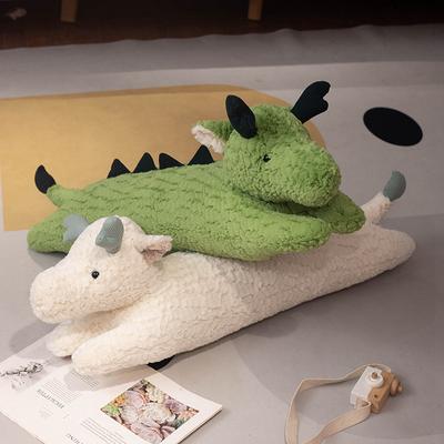 Cute Long Dragon Plush Toy Blue Dragon White Dragon Long Throw Pillow Children'S Bed Sleeping Dinosaur Doll Gift