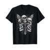 Y2k Grunge Aesthetic Alt Goth Skull Cross Gothic T Shirt Vintage Breathable Top For Everyday Wear Versatile Unisex