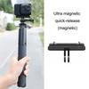 Compactly Magnetic Quick Release Mount Base For GOUltra Action Cameras Secure Durability Aluminum Alloy ABS Two-claw Design