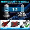 2 Pezzi Lampadine LED H7 per Proiettore Fari LHD 1:1 Mini Dimensioni Wireless Super Luminose 30000Lm LED H7 Turbo Fari Abbaglianti/Anabbaglianti Plug&Play 12V 6500K