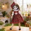 30cm BJD Doll Denim Overalls & Lolita Dress Set