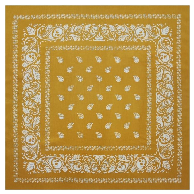 21'' Head Wrap Rapper Head Scarf Hair Bandana Smooth Turbans Skull Pattern