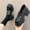 Mode Damen Mary Jane Einzelschuh Retro Plateau Lolita Slipper Pumps Neu Fad Süßes Mädchen Studenten Schleife Lederschuhe Zapatos De Mujer