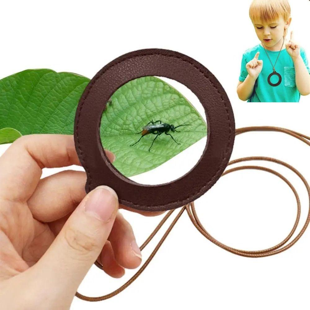 

Portable Mini Magnifying Glass Handheld Magnifier Pendant Elderly Reading Aid червоний