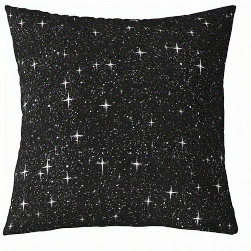 Home Decor Sparkling Starry Sky Pillow Covers Set Pattern Cushion Cover Suitable for Sofa Bedroom Car Pillow Cover
