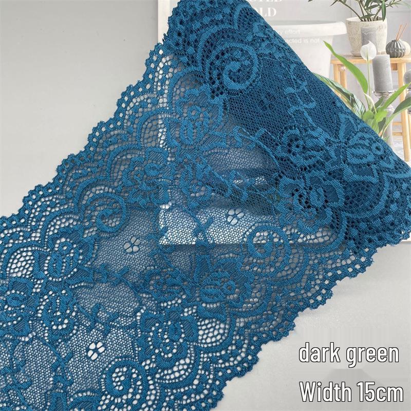 15cm Colorful Soft Elastic Lace Trim for Lingerie and Skirt Hem